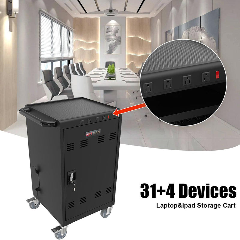 Mobile Charging Cart and Cabinet for Tablets Laptops 35-Device (B30PLUS) - Urban Living Furniture (Los Angeles, CA)