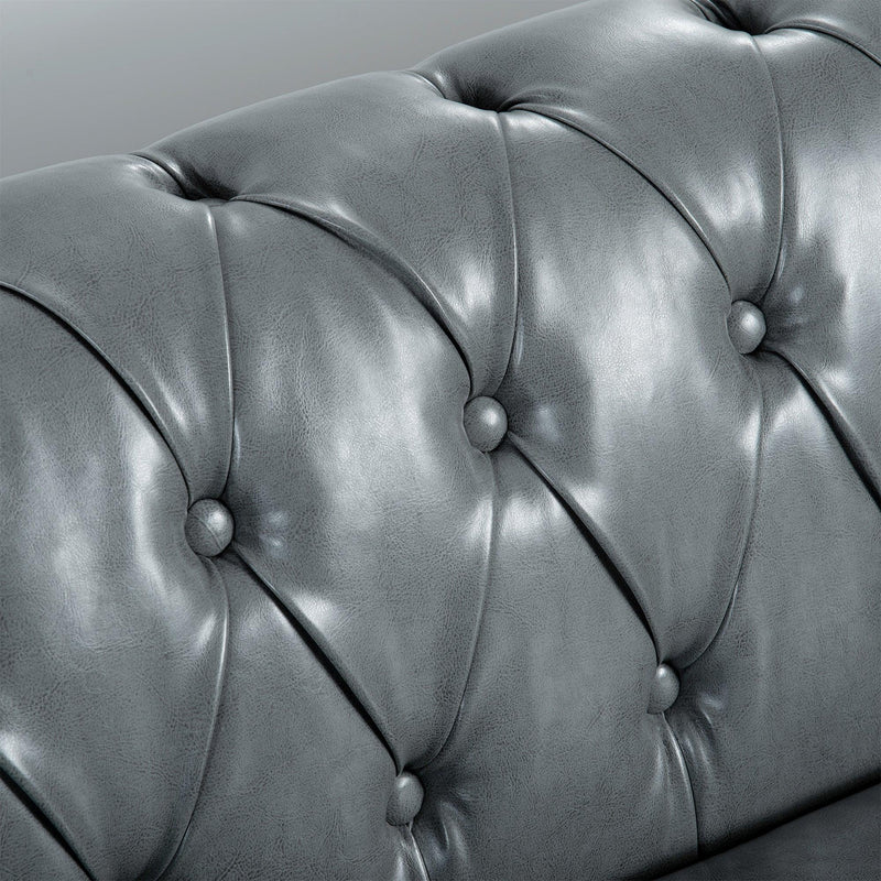 84.65" Rolled Arm Chesterfield 3 Seater Sofa. - Urban Living Furniture (Los Angeles, CA)