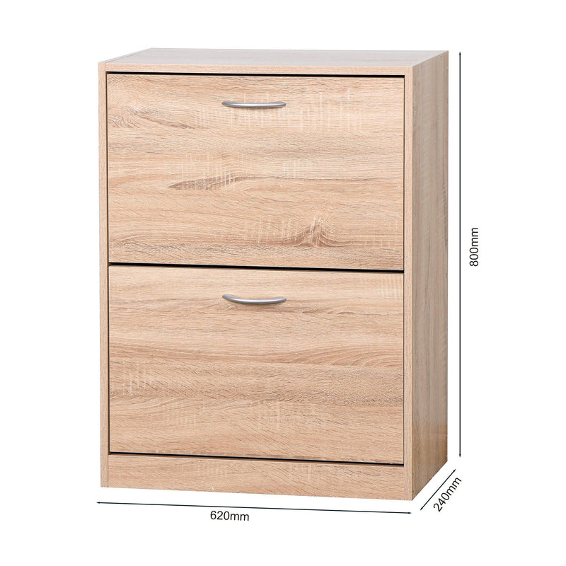 WoodenShoe Cabinet for Entryway, WhiteShoeStorage Cabinet with 2 Flip Doors 20.94x9.45x43.11 inch - Urban Living Furniture (Los Angeles, CA)