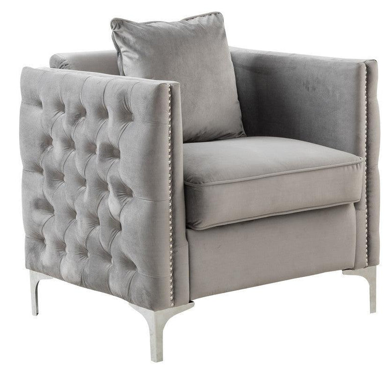 Bayberry Gray Velvet Sofa Loveseat Chair Living Room Set - Urban Living Furniture (Los Angeles, CA)