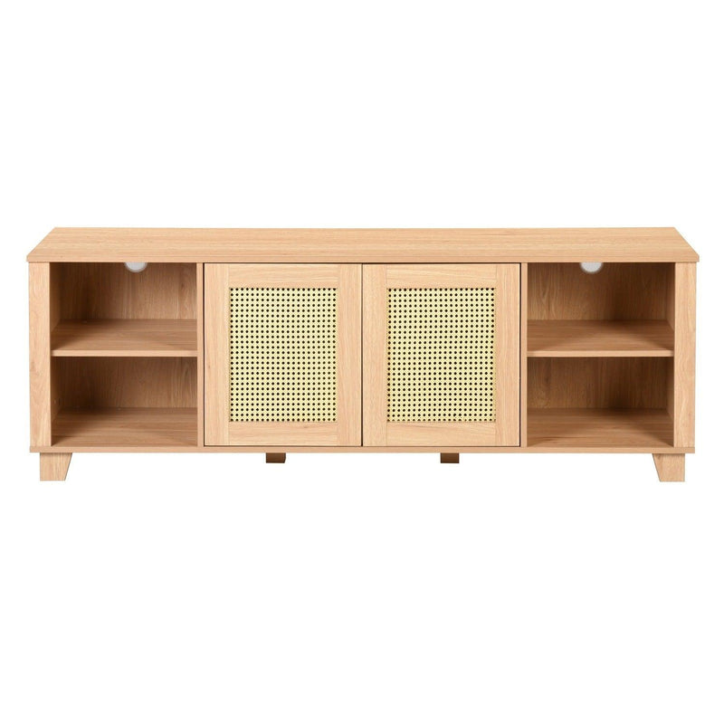 64.4" Rattan TV Stand for 65/70 inch TV Living RoomStorage Console Entertainment Center,2 open doors - Urban Living Furniture (Los Angeles, CA)