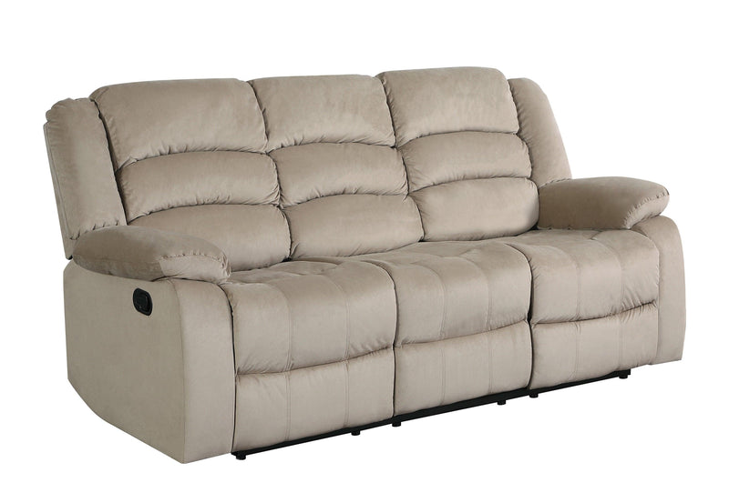 Global United Transitional Microfiber Fabric Upholstered Sofa