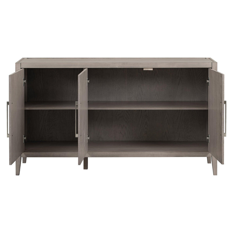 Storage Cabinet Sideboard Wooden Cabinet with 3 Metal handles and 3 Doors for Hallway, Entryway, Living Room, Bedroom, Adjustable Shelf - Urban Living Furniture (Los Angeles, CA)