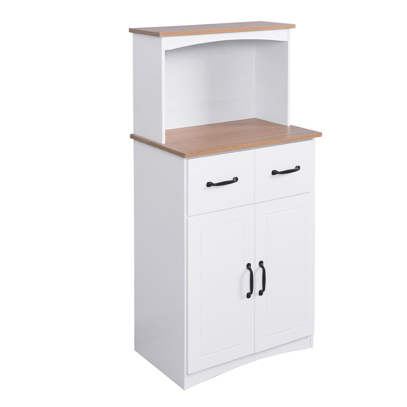 Wooden Kitchen Cabinet White PantryStorage Microwave Cabinet withStorage Drawer - Urban Living Furniture (Los Angeles, CA)