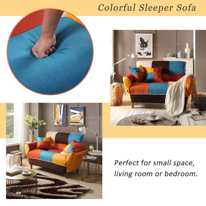 Small Space Colorful Sleeper Sofa, Solid Wood Legs - Urban Living Furniture (Los Angeles, CA)