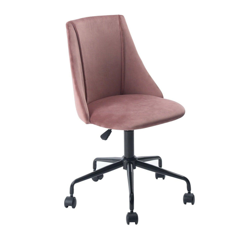 Velvet Upholstered Task Chair/ Home Office Chair - Rose