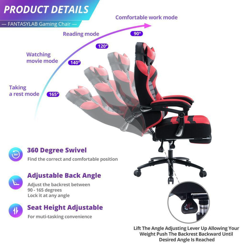 Seat Height Adjustable Swivel Racing Office Computer Ergonomic Video Game Chair - Urban Living Furniture (Los Angeles, CA)