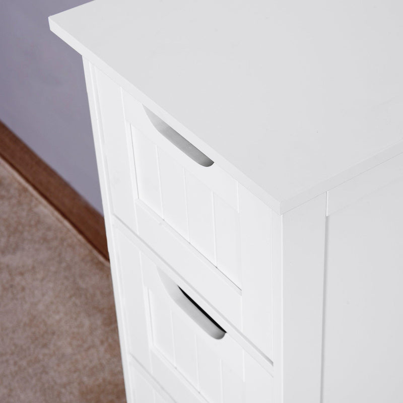 White BathroomStorage Cabinet, Freestanding Cabinet with Drawers - Urban Living Furniture (Los Angeles, CA)