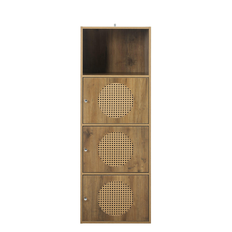 BathroomStorage cabinet,smallStorage cabinet,ratten locker,Children's bookcase，living room, bedroom, home office floor cabinet, rustic brown - Urban Living Furniture (Los Angeles, CA)