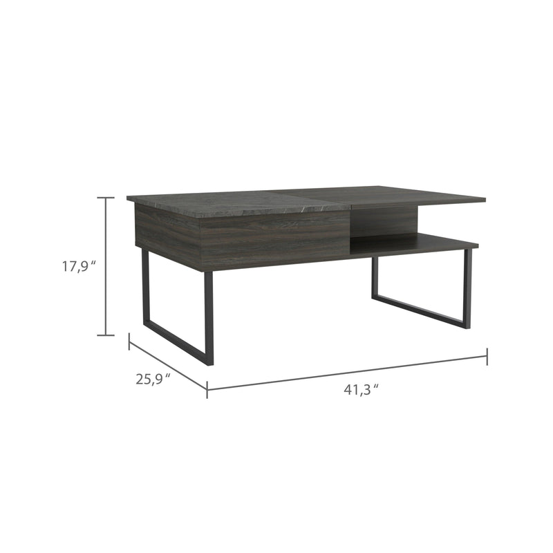 Squire 1-Shelf Lift Top  Coffee Table Carbon Espresso and Onyx - Urban Living Furniture (Los Angeles, CA)