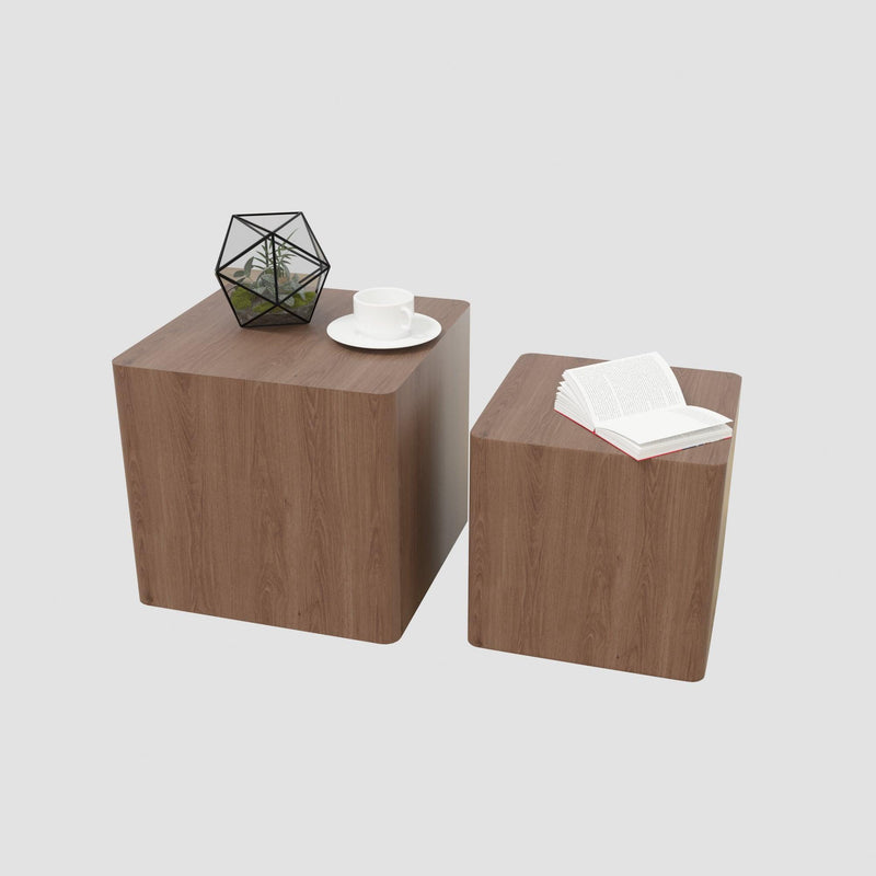 MDF Nesting table/side table/coffee table/end table for living room,office,bedroom Walnut，set of 2 - Urban Living Furniture (Los Angeles, CA)