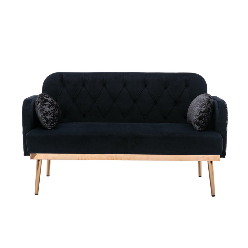 Velvet  Sofa , Accent sofa .loveseat sofa with metal feet - Urban Living Furniture (Los Angeles, CA)