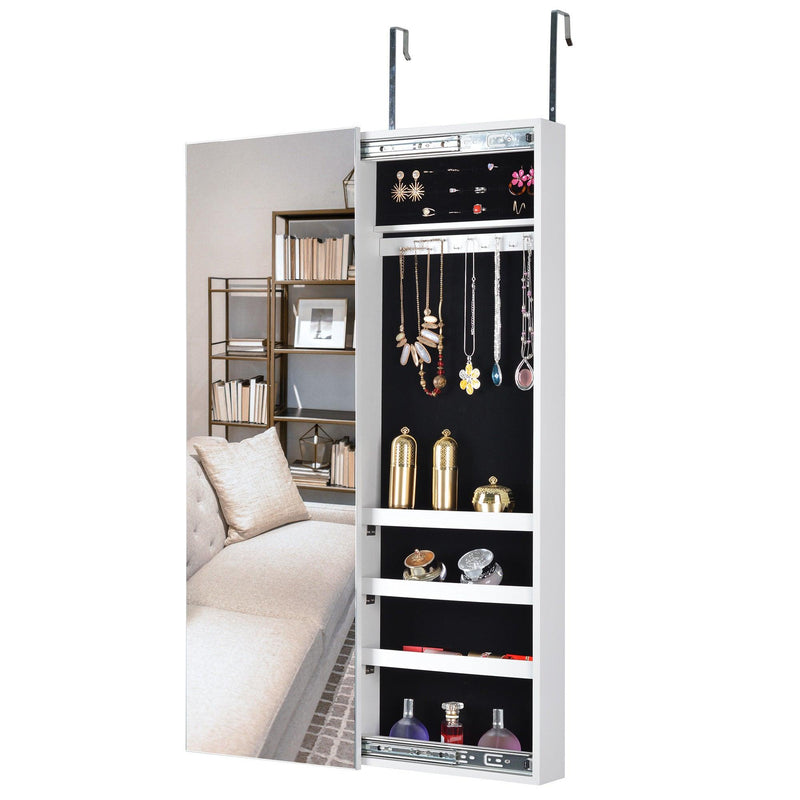 Full Mirror JewelryStorage Cabinet With with Slide Rail Can Be Hung On The Door Or Wall - Urban Living Furniture (Los Angeles, CA)