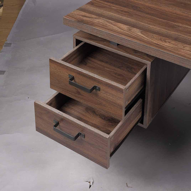 Home Office Computer Desk with Drawers/Hanging Letter-size Files, 59 inch Writing Study Table with Drawers - Urban Living Furniture (Los Angeles, CA)