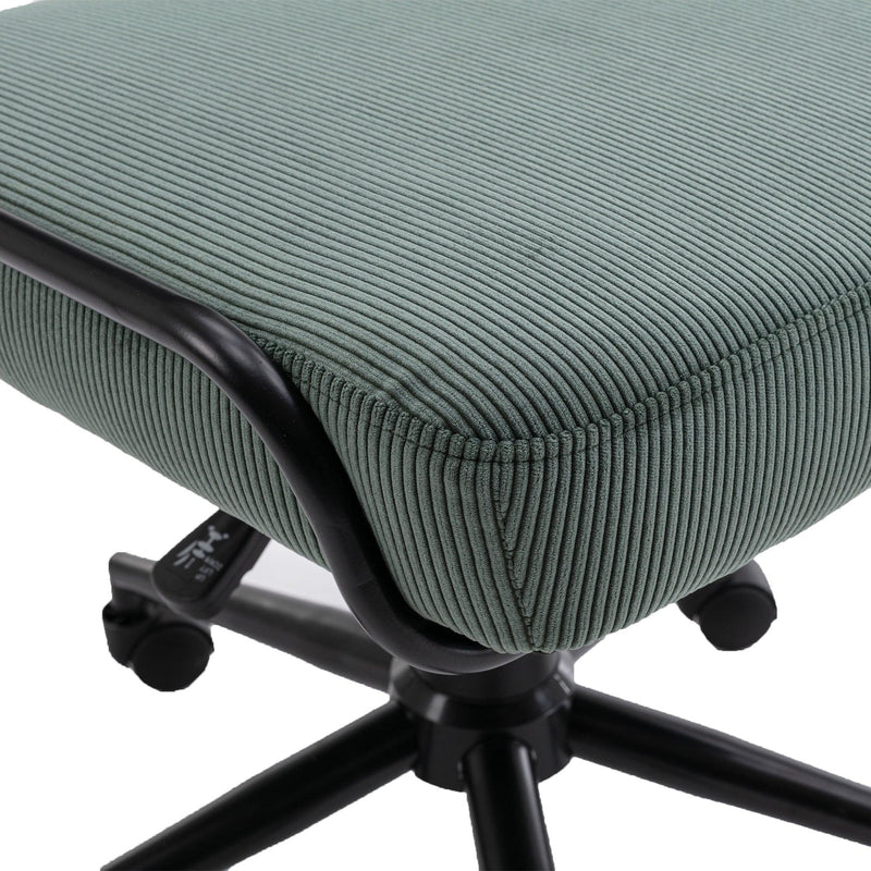 Corduroy Desk Chair Task Chair Home Office Chair Adjustable Height, Swivel Rolling Chair with Wheels for Adults Teens Bedroom Study Room,Green - Urban Living Furniture (Los Angeles, CA)