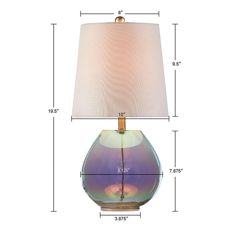 Ranier Iridescent Glass Table Lamp - Urban Living Furniture (Los Angeles, CA)