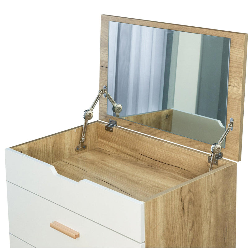 DRAWER CABINET，BAR CABINET, Sideboard，storge cabinet, solid wood handles and foot stand,Open the cover plate, with makeup mirror，Can be placed in the living room, bedroom, cloakroom and other places - Urban Living Furniture (Los Angeles, CA)