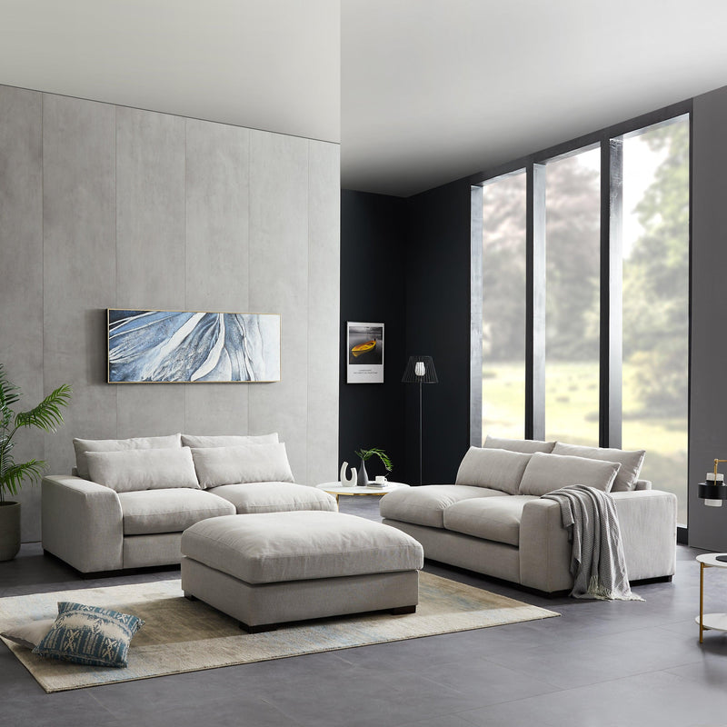 SOFA AND COMFORTABLE SECTIONAL SOFA LIGHT GREY（same as W223S00105，W223S01523，W223S01525。Size difference, See Details in page.）