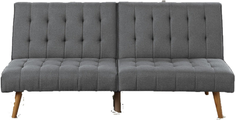 Blue GreyModern Convertible Sofa 1pc Set Couch Polyfiber Plush Tufted Cushion Sofa Living Room Furniture Wooden Legs - Urban Living Furniture (Los Angeles, CA)