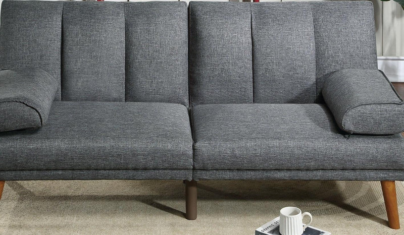 Blue Grey Polyfiber Adjustable Sofa Living Room Furniture Solid wood Legs Plush Couch - Urban Living Furniture (Los Angeles, CA)