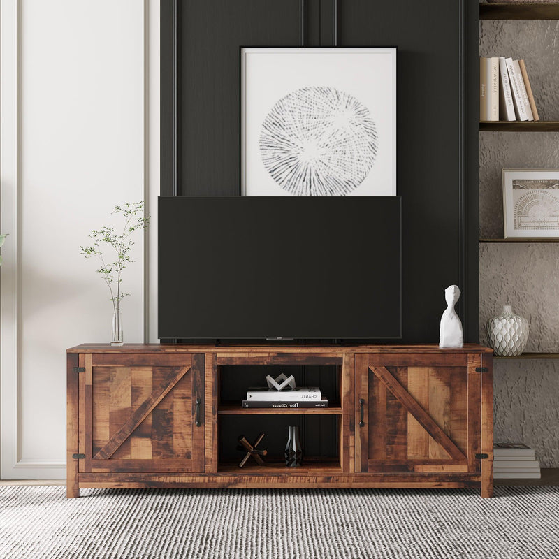 Farmhouse TV Stand,  Wood Entertainment Center Media Console withStorage - Urban Living Furniture (Los Angeles, CA)