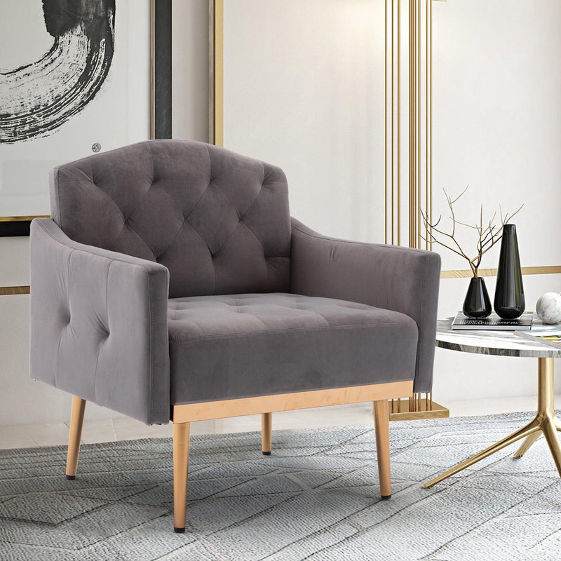 Accent  Chair  ,leisure single sofa  with Rose Golden  feet - Urban Living Furniture (Los Angeles, CA)