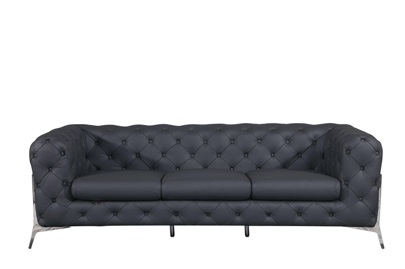 Global United Transitional 100% Top Grain Italian Leather Upholstered Sofa - Urban Living Furniture (Los Angeles, CA)