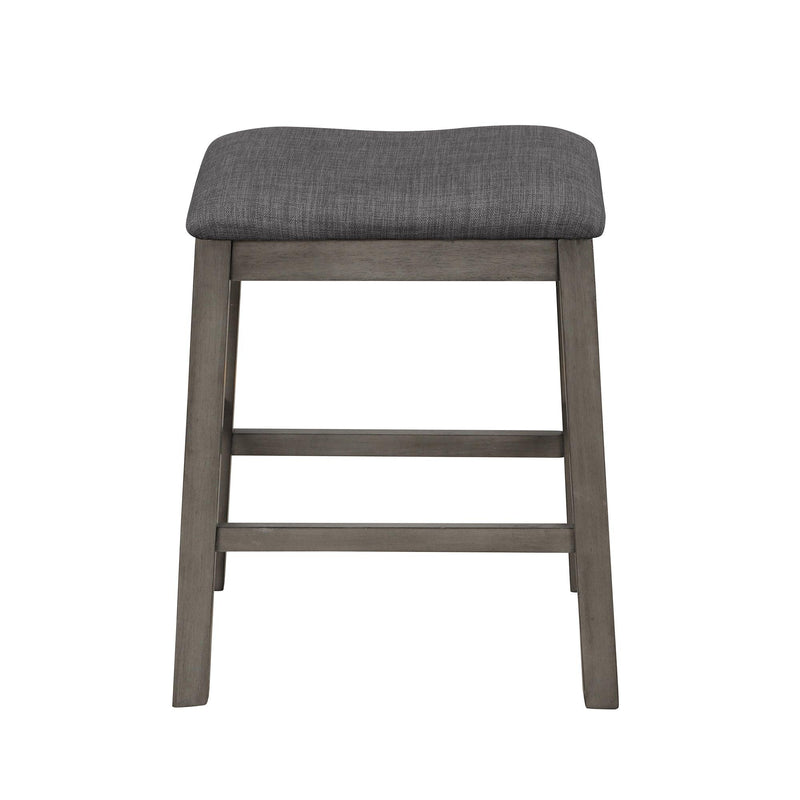 3 Piece Dining Table with Padded Stools, Table Set withStorage Shelf,Dark Gray - Urban Living Furniture (Los Angeles, CA)