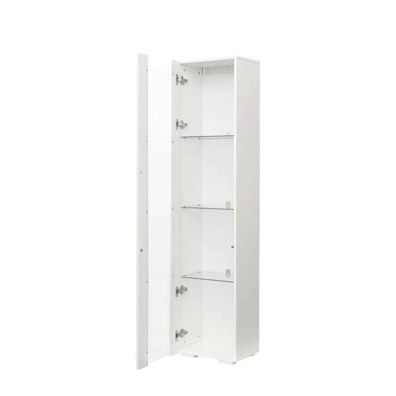 Side cabinet with aluminum strip lamp,