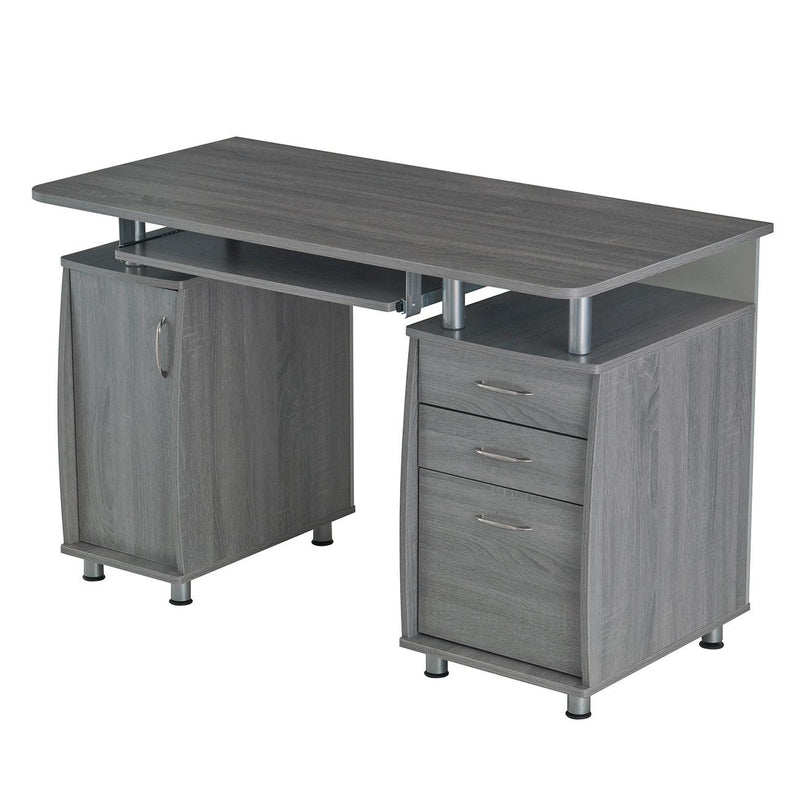 Techni Mobili Complete Workstation Computer Desk withStorage, Grey - Urban Living Furniture (Los Angeles, CA)