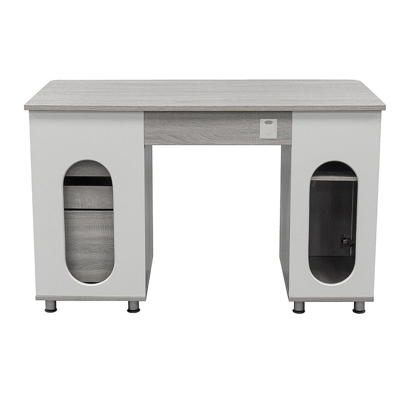 Techni Mobili Complete Workstation Computer Desk withStorage, Grey - Urban Living Furniture (Los Angeles, CA)