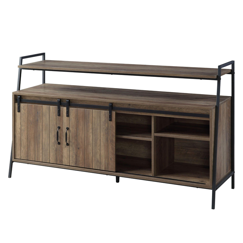 ACME Rashawn TV Stand , Rustic Oak & Black Finish LV00152 - Urban Living Furniture (Los Angeles, CA)