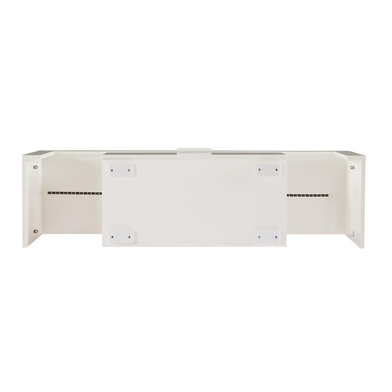 White morden TV Stand with LED Lights,high glossy front TV Cabinet,can be assembled in Lounge Room, Living Room or Bedroom,color:WHITE - Urban Living Furniture (Los Angeles, CA)