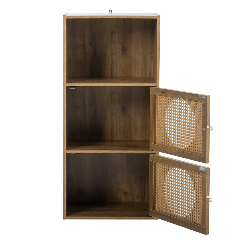 BathroomStorage cabinet,smallStorage cabinet,ratten locker,Children's bookcase，living room, bedroom, home office floor cabinet, rustic brown - Urban Living Furniture (Los Angeles, CA)