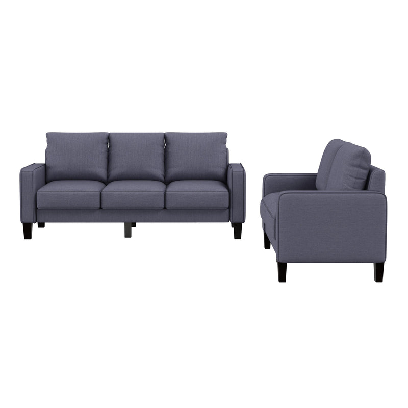 Modern Living Room Furniture Sofa in Dark Grey Fabric 2+3 Seat - Urban Living Furniture (Los Angeles, CA)