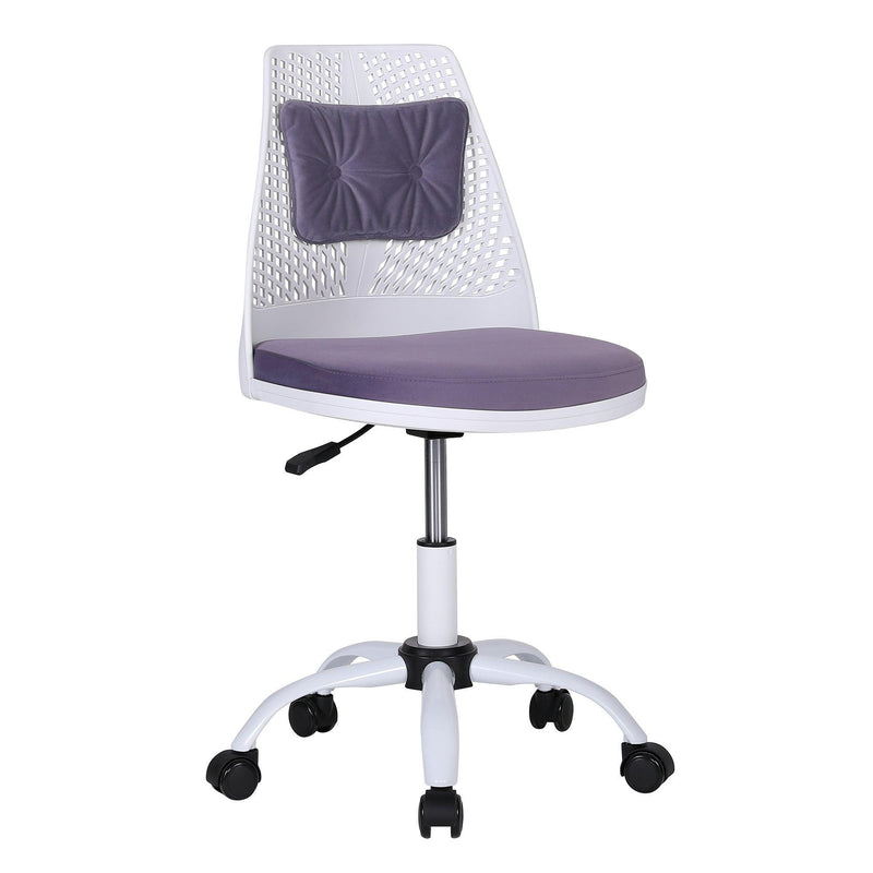 Office Task Desk Chair Swivel Home Comfort Chairs,Adjustable Height with ample lumbar support,White+Purple - Urban Living Furniture (Los Angeles, CA)