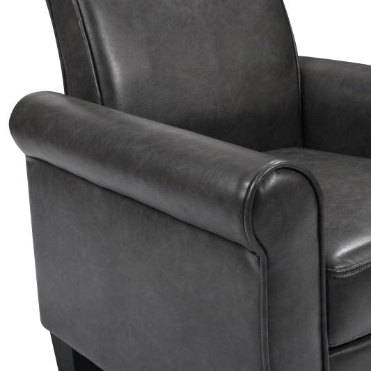 Accent Chairs, Comfy Sofa Chair, Armchair for Reading, Living Room, Bedroom, Office，Waiting Room, PU leather, Dark Grey - Urban Living Furniture (Los Angeles, CA)