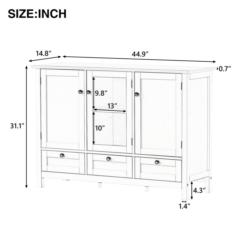 44.9'' Accent CabinetModern Console Table Sideboard for Living Room Dining Room With 2 Doors, 3 Drawers - Urban Living Furniture (Los Angeles, CA)