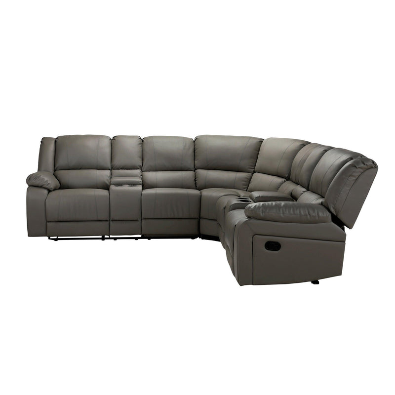 Sectional Manual Reclining Sofa GREY PU - Urban Living Furniture (Los Angeles, CA)