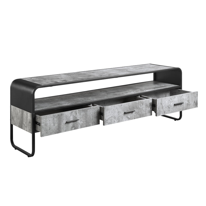 ACME Raziela TV Stand, Concrete Gray & Black Finish LV01142 - Urban Living Furniture (Los Angeles, CA)