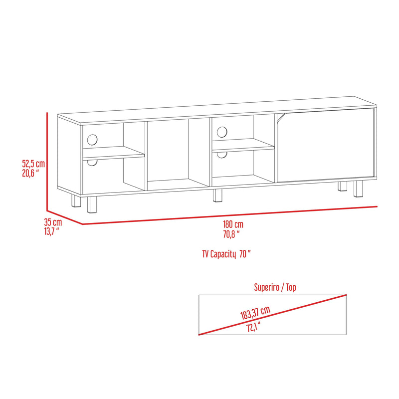 Harwich 5-Shelf TV Stand White