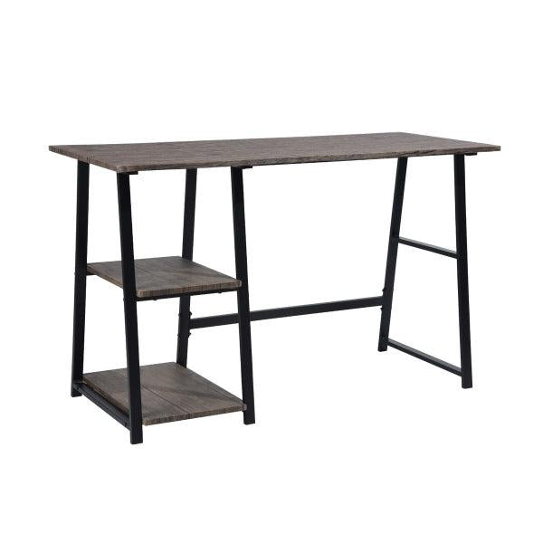 47.4"W X 19.7"D X 28.9"H Wooden Desk with 2Storage Racks - WALNUT & BLACK - Urban Living Furniture (Los Angeles, CA)