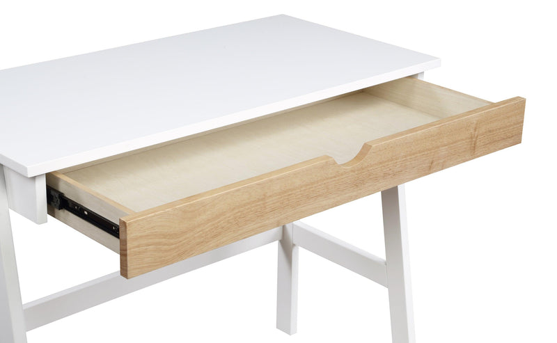 Hilton Desk In White/Natural - Urban Living Furniture (Los Angeles, CA)