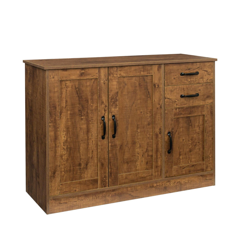 Modern Wood Buffet Sideboard with 2 doors&1Storage and 2drawers -Entryway ServingStorage Cabinet Doors-Dining Room Console, 43.3 Inch, Dark Walnut - Urban Living Furniture (Los Angeles, CA)