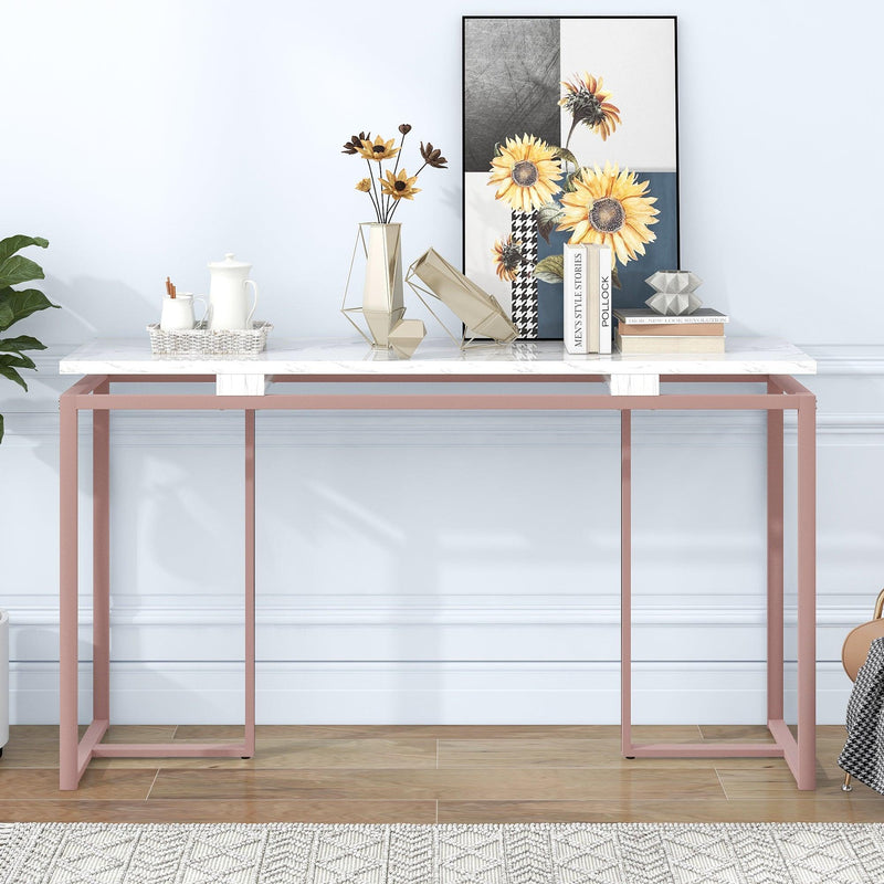 63''Modern Console Table, Extra Long Entryway Table with Metal Frame for Entryway, Hallway, Living Room, Foyer, Corridor, Office - Urban Living Furniture (Los Angeles, CA)