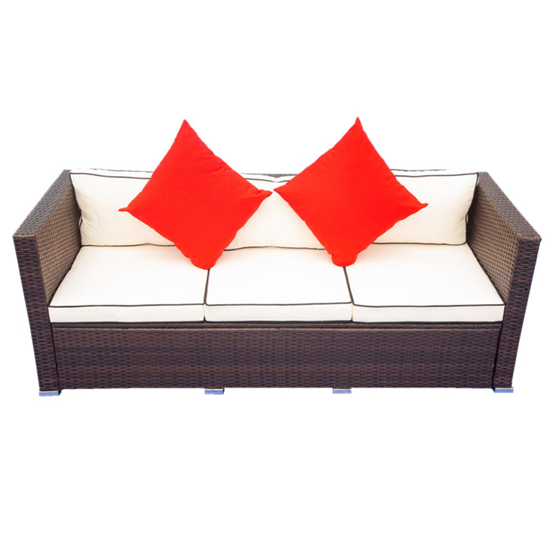 3 Piece Patio Sectional Wicker Rattan Outdoor Furniture Sofa Set - Urban Living Furniture (Los Angeles, CA)