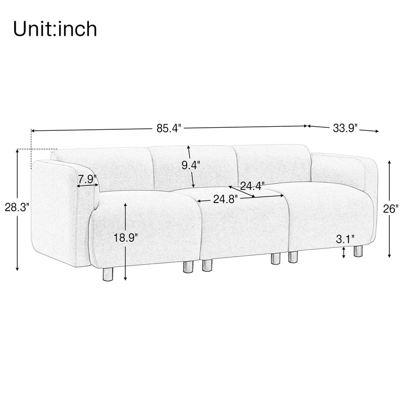 LuxuryModern Style Living Room Upholstery Sofa - Urban Living Furniture (Los Angeles, CA)