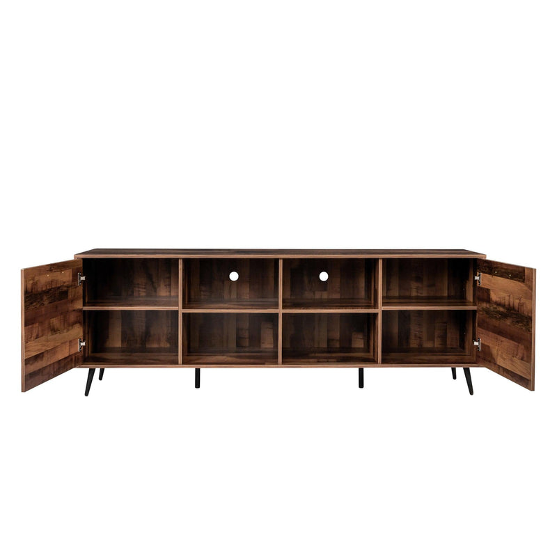 TV Stand Mid-Century WoodModern Entertainment Center AdjustableStorage Cabinet TV Console for Living Room