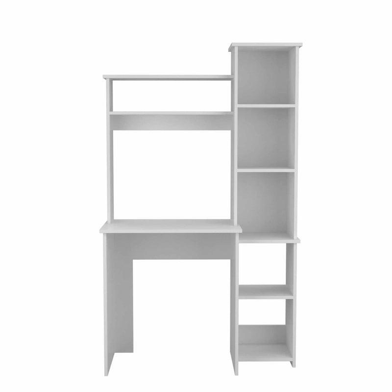 Marston 6-Shelf Writing Desk with Built-in Bookcase White - Urban Living Furniture (Los Angeles, CA)