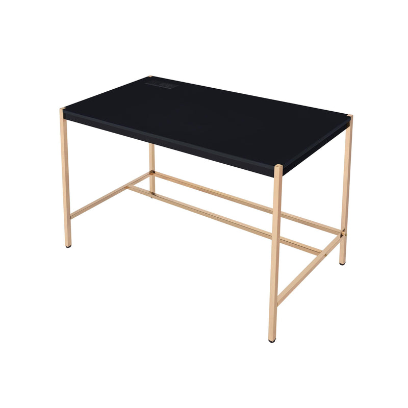 ACME Midriaks Writing Desk w/USB Port in Black & Gold Finish OF00021 - Urban Living Furniture (Los Angeles, CA)